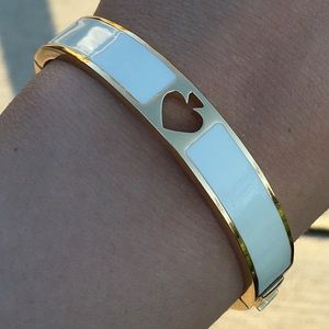 Kate Spade Ivory and Gold Bangle Bracelet